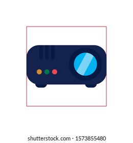 video beam flat style icon vector illustration design