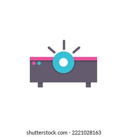 imagen vectorial de icono de haz de vídeo con fondo blanco