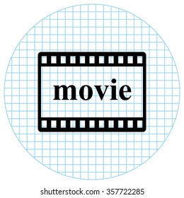 video -  black vector icon