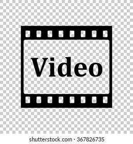 video  - black vector icon