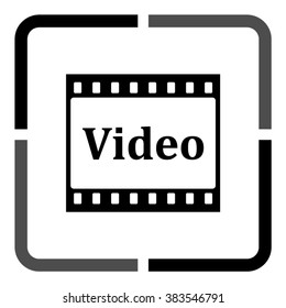 video  - black vector icon