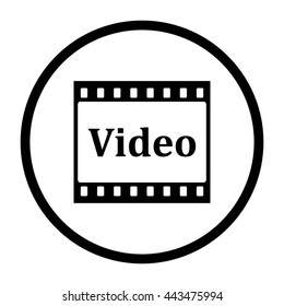 video  - black vector icon