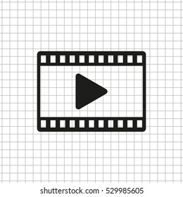 video  - black vector icon