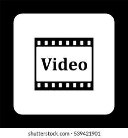 video -  black vector icon