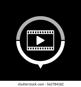 video -  black vector icon