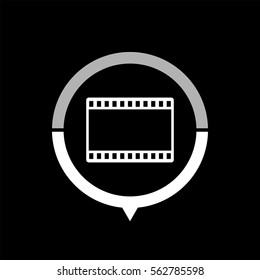 video -  black vector icon