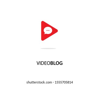 video blog creative logo template design