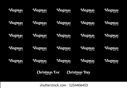 Video Blog Vector Isolated Text Illustration Background
