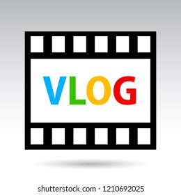 video blog or vlog icon 