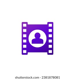 video blogger icon on white