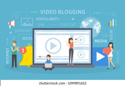 Video blogging concept. Idea of creativity and content.