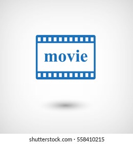 video -  blue vector icon