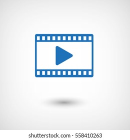 video -  blue vector icon