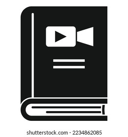 Video book scenario icon simple vector. Film video. Routine client