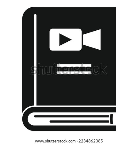 Video book scenario icon simple vector. Film video. Routine client