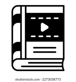 Video book vector design in modern and trendy style, easy to use