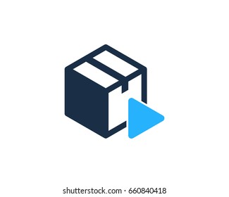 Video Box Icon Logo Design Element