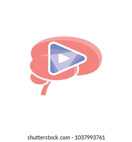 Video Brain Logo Icon Design