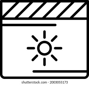 Diseño de iconos de contorno de brillo de vídeo

