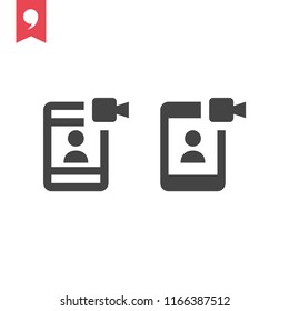 Video Buffering, Streaming on Phone Icon