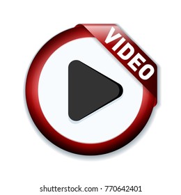 Video Button sign illustration