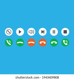 Video cal icons set. EPS-10