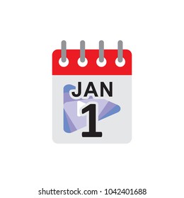 Video Calendar Logo Icon Design