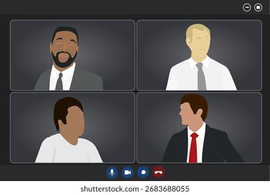 Video call app. vector illustration
