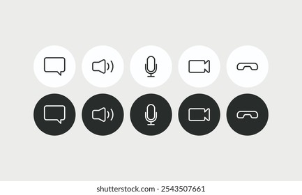 Botão de chamada de vídeo. Ilusão vetorial colorida.