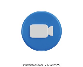 Video Call Button Symbol 3D Rendering Vektorillustration