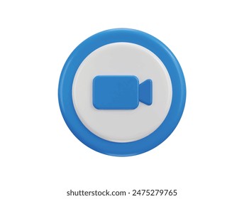 Video Call Button Symbol 3D Rendering Vektorillustration