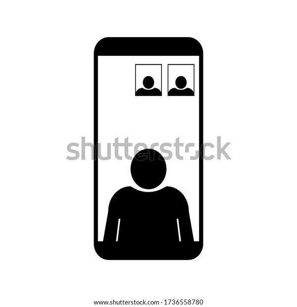 Video Call Conference Working Home Social Stock Vector (Royalty Free ...