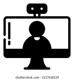 Videoanruf, Videokonvertierung, Stockvektorgrafik von Webinaren