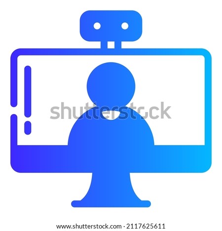 video call, video converence, webinar icon stock vector