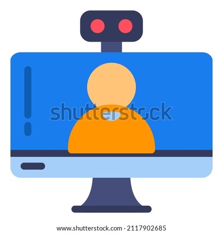 video call, video converence, webinar icon stock vector