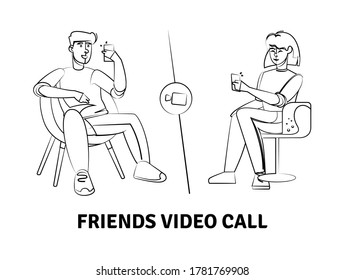 Videoanruf mit Friend Illustrator