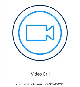 video call and video icon concept