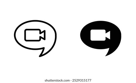 Video call icon concept. Stock vector