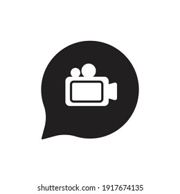 Video Call icon design isolated on white background.