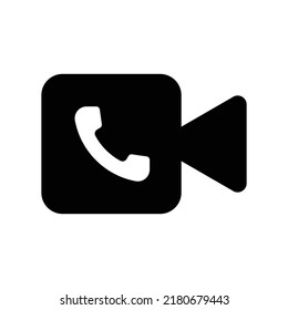 Video call icon design isolated on white background