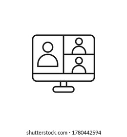 Video call icon design. social network concept. vector illustration
