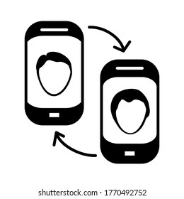 video call icon design,flat trendy style collection
