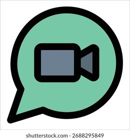 Video Llamar elemento de icono para el diseño