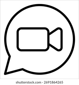 Video Call Icon Element For Design