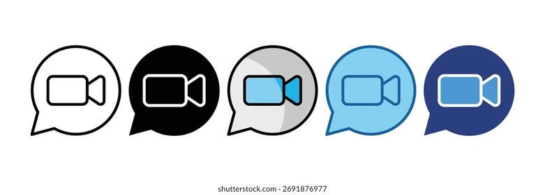 Icon-Element für Videoaufruf für Design