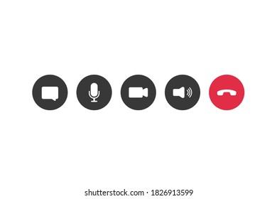 Video call icon. Flat design. Technology concept. Thin line. Vector Illustration concept.