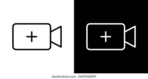 Videoanruf-Symbol Logo im flachen Stil, Vektor. perfekt für UI-Designs