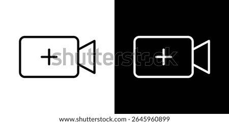 Video call icon Flat style logo vector. perfect for UI designs