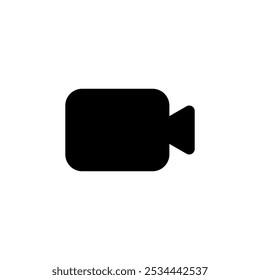 Video call icon in generic style. Camera videos sign symbol