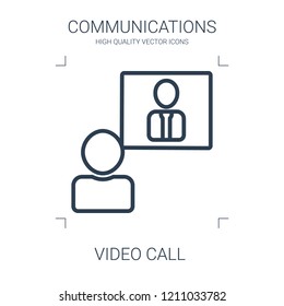 video call icon. high quality line video call icon on white background. from communications collection flat trendy vector video call symbol. use for web and mobile